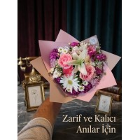 Pembe & Beyaz Buket Pembe & Beyaz Buket