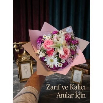 Pembe & Beyaz Buket